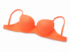 Women's Padded Bra with Adjustable Straps, Orange | Soft Cup Support, Centre Bow Detail, Daily Wear, Vibrant Colour, Smooth Fit – صورة 3