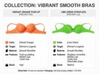 Women's Padded Bra with Adjustable Straps, Orange | Soft Cup Support, Centre Bow Detail, Daily Wear, Vibrant Colour, Smooth Fit – صورة 2