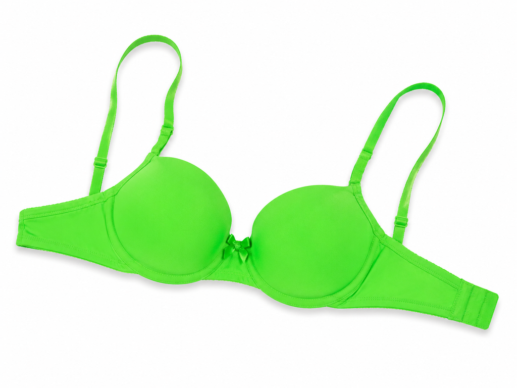 Women's Padded Bra with Adjustable Straps, Orange | Soft Cup Support, Centre Bow Detail, Daily Wear, Vibrant Colour, Smooth Fit – صورة 3