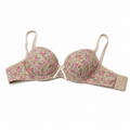 Women's Padded Bra with Lace Trim, Floral & Solid Designs | Adjustable Straps, Daily Wear, Lace Detail, Multiple Colours, Bow Accent – صورة 1