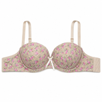 Women's Padded Bra with Lace Trim, Floral & Solid Designs | Adjustable Straps, Daily Wear, Lace Detail, Multiple Colours, Bow Accent – صورة 2