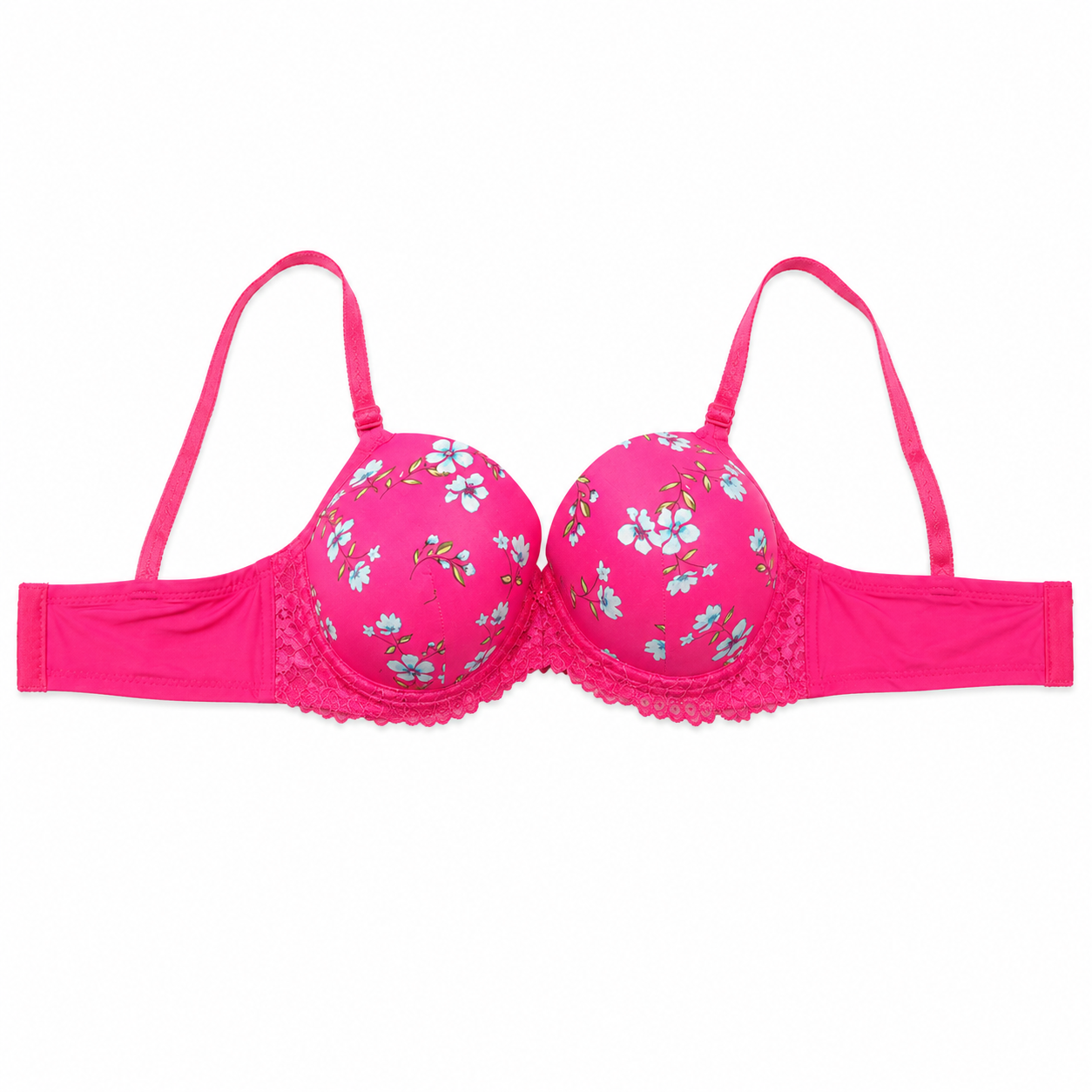 حمالة صدر نسائية بتفاصيل دانتيل ونقوش زهور – صورة 3