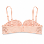 Women's Padded Lace Bra 2-Pack Black & Beige | Adjustable Straps, Back Hook Closure, Daily Wear, Floral Lace Design, 2 Colours Included – صورة 3
