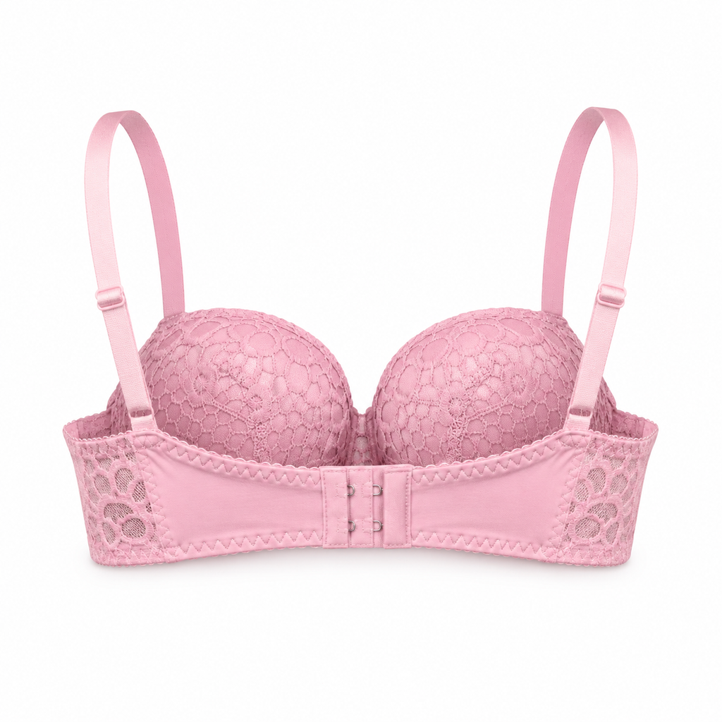 Women's Padded Lace Bra with Adjustable Straps, Pack of 3 | Floral Lace Design, Back Hook Closure, Everyday Wear, Soft & Comfortable, 3 Colours Included – صورة 3