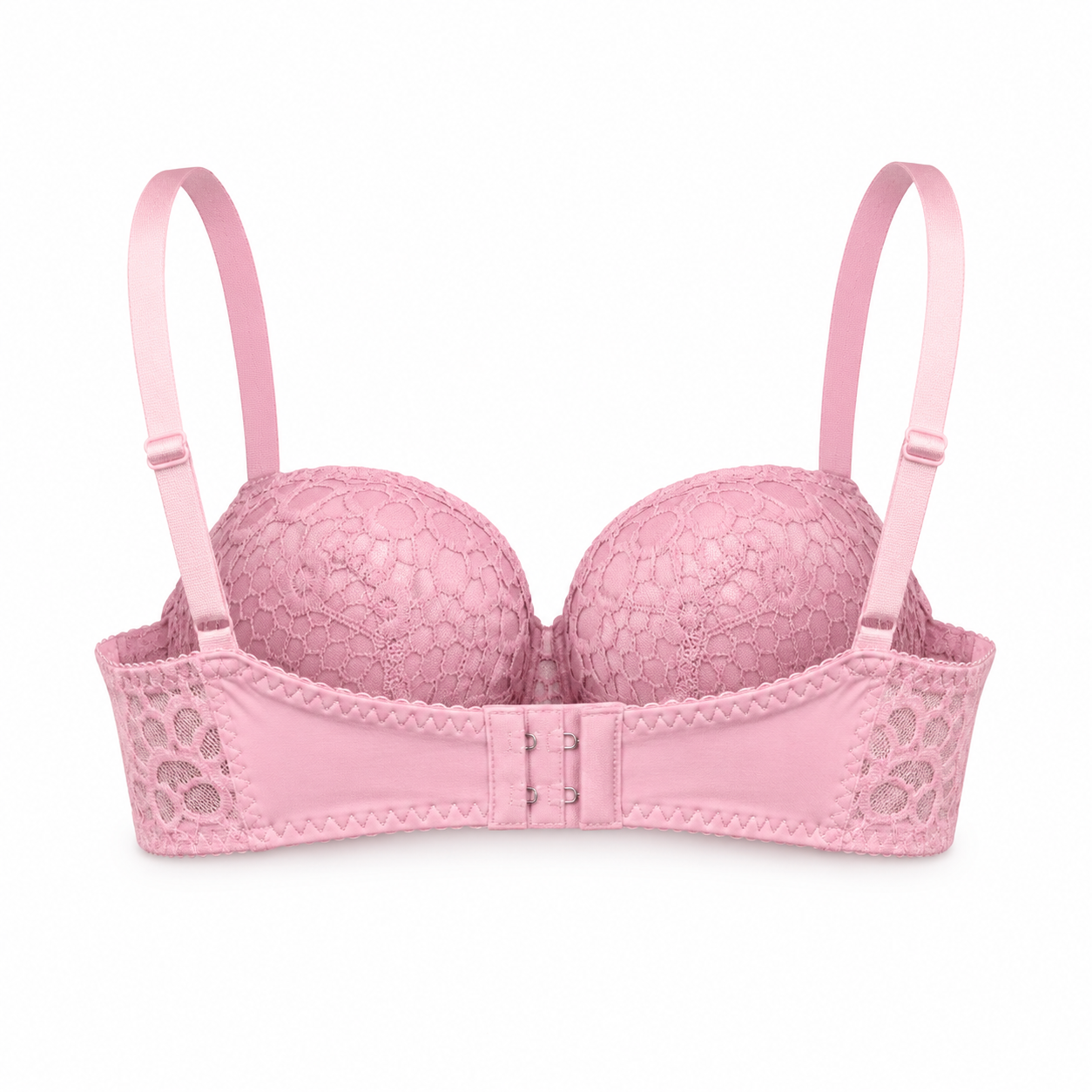Women's Padded Lace Bra with Adjustable Straps, Pack of 3 | Floral Lace Design, Back Hook Closure, Everyday Wear, Soft & Comfortable, 3 Colours Included – صورة 3