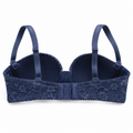Women's Lace Push-Up Bra with Padded Cups & Adjustable Straps-Size 52 | Floral Lace Detail, Back Hook Closure, Daily Wear, Soft & Supportive, Multiple Colours – صورة 1