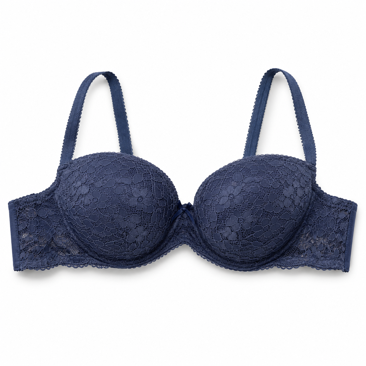 Women's Lace Push-Up Bra with Padded Cups & Adjustable Straps-Size 52 | Floral Lace Detail, Back Hook Closure, Daily Wear, Soft & Supportive, Multiple Colours – صورة 2