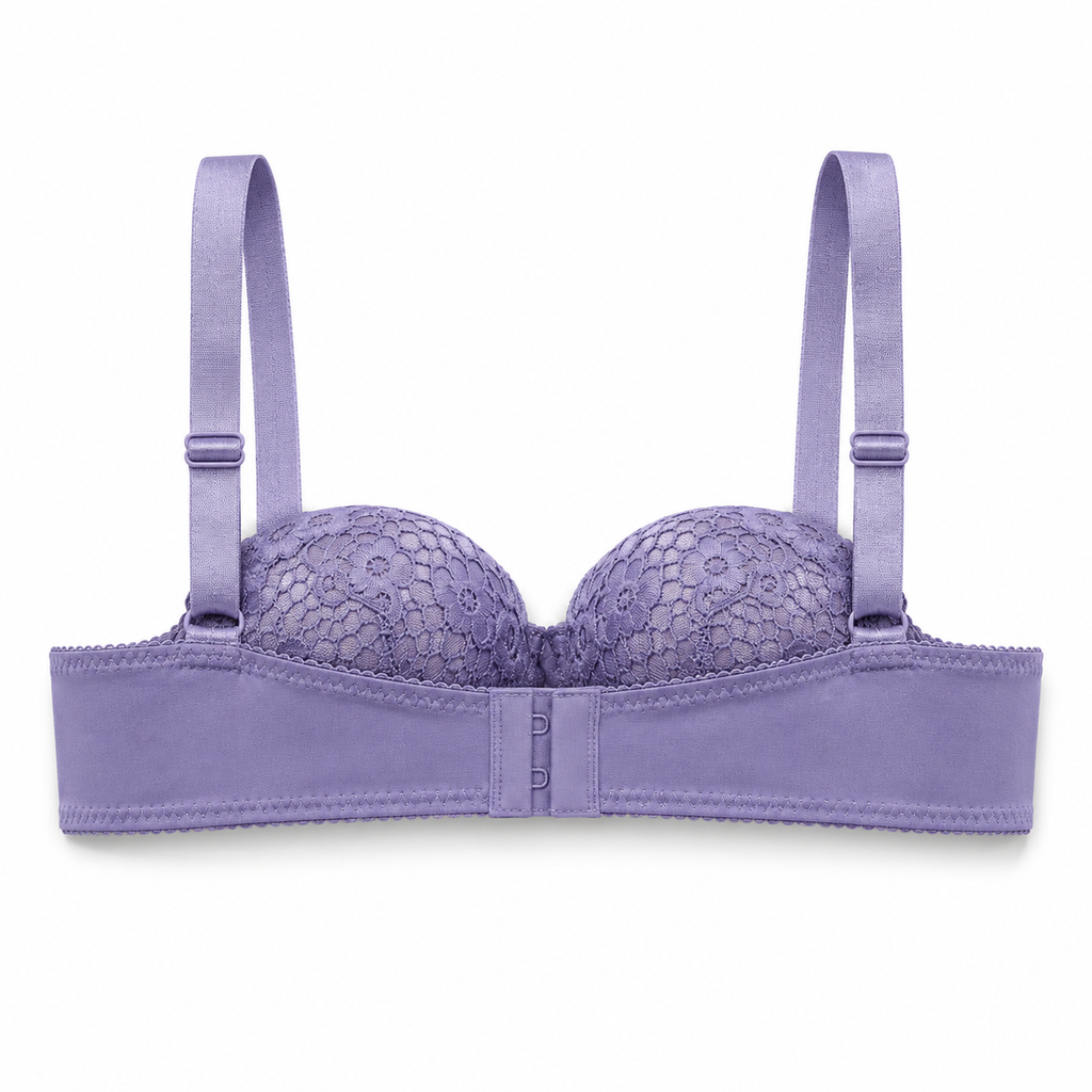 Women's Padded Lace Bra with Adjustable Straps, Pack of 3 | Floral Lace Design, Back Hook Closure, Everyday Wear, Soft & Comfortable, 3 Colours Included – صورة 3