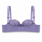 Women's Padded Lace Bra with Adjustable Straps, Pack of 3 | Floral Lace Design, Back Hook Closure, Everyday Wear, Soft & Comfortable, 3 Colours Included – صورة 3