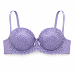 Women's Padded Lace Bra with Adjustable Straps, Pack of 3 | Floral Lace Design, Back Hook Closure, Everyday Wear, Soft & Comfortable, 3 Colours Included – صورة 4