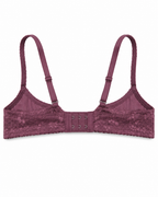 Women's Push-Up Lace Bra Dusty Pink with Adjustable Straps | Padded Cups, Floral Lace Design, Multi-Hook Back Closure, Lightweight Fabric, Size 50 – صورة 2