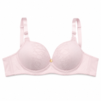 Women's Padded Bra with Lace Detail, Adjustable Straps, 2 Pack-Size 48 | Yellow & Pink Colors, Back Hook Closure, Daily Wear, Soft & Comfortable, Feminine Design – صورة 2