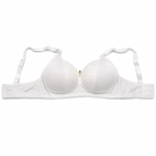 Women's Padded Balconette Bra with Adjustable Straps, 2-Pack | Lace Detail Cups, Back Closure, Nude & White, All-Day Comfort, Daily Wear-52 – صورة 4