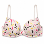 Women's Padded Bra with Colourful Print and Adjustable Straps-Size 38 | Multicolour Print, Padded Cups, Adjustable Straps, Back Closure, Everyday Wear – صورة 4