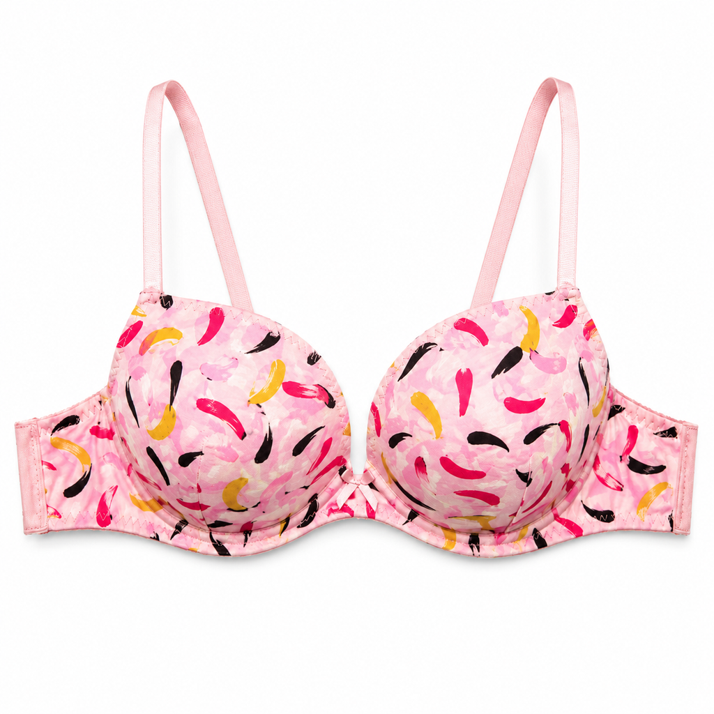 Women's Padded Bra with Printed Design and Adjustable Straps-Size 40 | Multicolour Print, Back Closure, Lightweight Fabric, Daily Wear, Soft & Comfortable – صورة 2