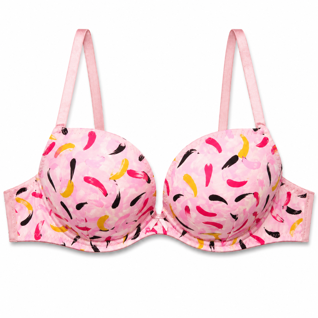 Women's Padded Bra with Printed Design and Adjustable Straps-Size 40 | Multicolour Print, Back Closure, Lightweight Fabric, Daily Wear, Soft & Comfortable – صورة 4