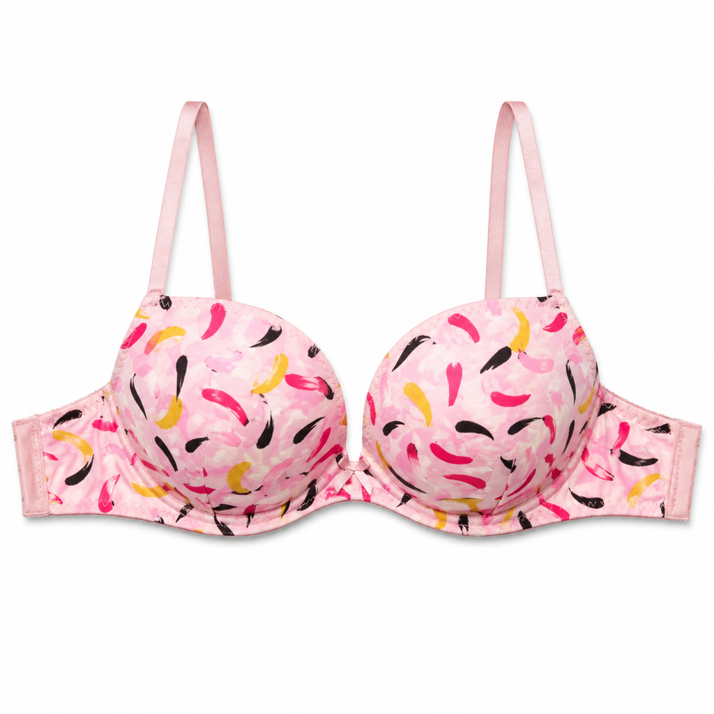 Women's Padded Bra with Printed Design and Adjustable Straps-Size 40 | Multicolour Print, Back Closure, Lightweight Fabric, Daily Wear, Soft & Comfortable – صورة 5