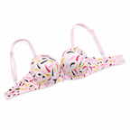 Women's Padded Printed Bra with Adjustable Straps | Multicolour Print, Back Closure, Soft Lightweight Fabric, Daily Wear, Full Coverage Cup – صورة 2