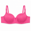 Women's Padded Bra Set of 3, Pink, Printed & Red-Size58 | Adjustable Straps, Multi-Hook Back Closure, Daily Wear, Varied Designs, Soft Fabric – صورة 2