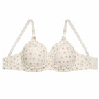 Girls Padded Bra 3-Pack Size 56 Printed Daily Wear | Off White, Beige & Pink, Adjustable Straps, Back Closure, Soft Padded Cups, Floral Print Design – صورة 1