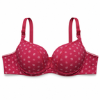 Women's Padded Bra Set of 3, Pink, Printed & Red-Size58 | Adjustable Straps, Multi-Hook Back Closure, Daily Wear, Varied Designs, Soft Fabric – صورة 2