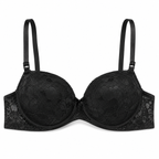 Girls' Padded Bra 2-Pack Size 54 Beige & Navy Blue | Adjustable Straps, Dotted Texture, Floral Print, Daily Wear, Soft Padding – صورة 2