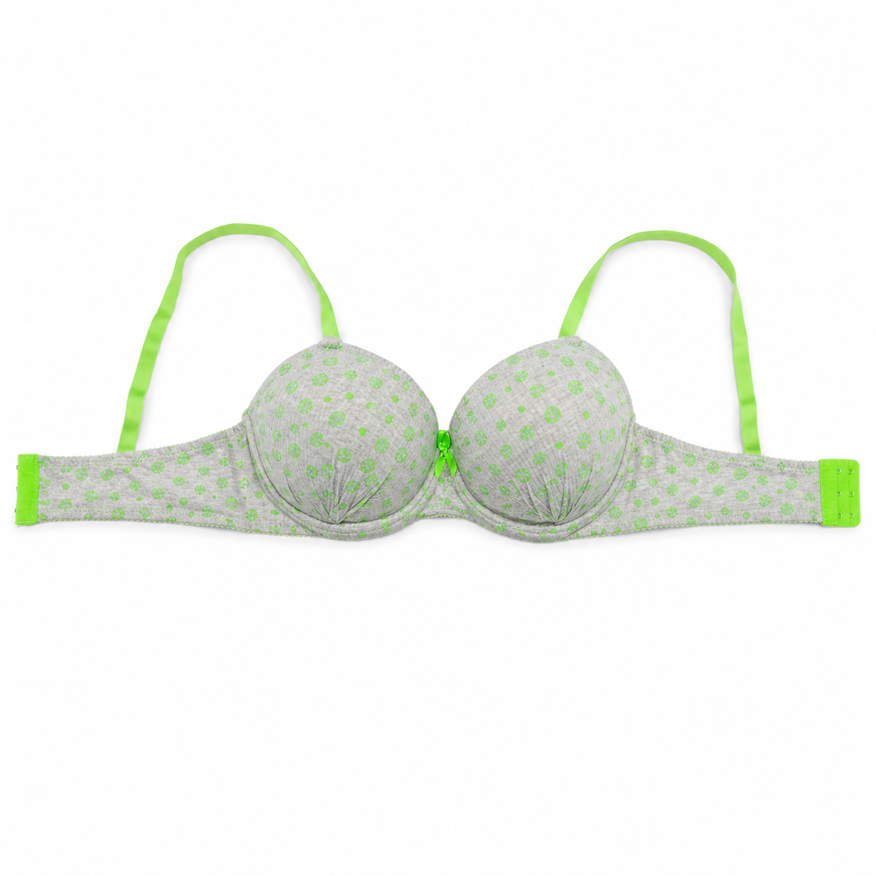 Girls Padded Bra 3-Pack Size 56 Printed Daily Wear | Off White, Beige & Pink, Adjustable Straps, Back Closure, Soft Padded Cups, Floral Print Design – صورة 1