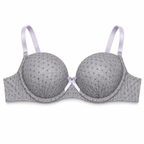 Girls' Push-Up Bra 2-Pack Size 40/90, Black Floral & Grey-Size 40 | Padded Cups, Lace Trim Detail, Adjustable Straps, Daily Wear, Printed Design – صورة 3