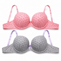 Girls' Push-Up Bra 2-Pack Size 40/90, Black Floral & Grey-Size 40 | Padded Cups, Lace Trim Detail, Adjustable Straps, Daily Wear, Printed Design – صورة 6