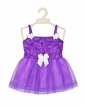 Baby Girls Pink Lace & Tulle Dress with Bow, Pink -Size -1Y | Floral Lace Bodice, Layered Tulle Skirt, Flower Strap Detail, 41 x 22 cm, Parties & Occasions – صورة 1