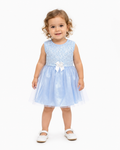 Baby Girls Lace Tulle Party Dress Age 2, Baby Blue | Sleeveless Design, Tulle Skirt, Satin Bow Detail, Lace Bodice, For Parties & Occasions – صورة 1