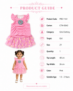 Girls 2-Piece Smocked Top & Floral Tulle Skirt Set, Pink-Size 2 Years | Flutter Sleeves, Daisy Print Skirt, Flower Appliqué, Age 2 Years, Parties & Occasions – صورة 4