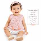 بلوزة بناتي وردية بنقشة زهور بدون أكمام – صورة 6