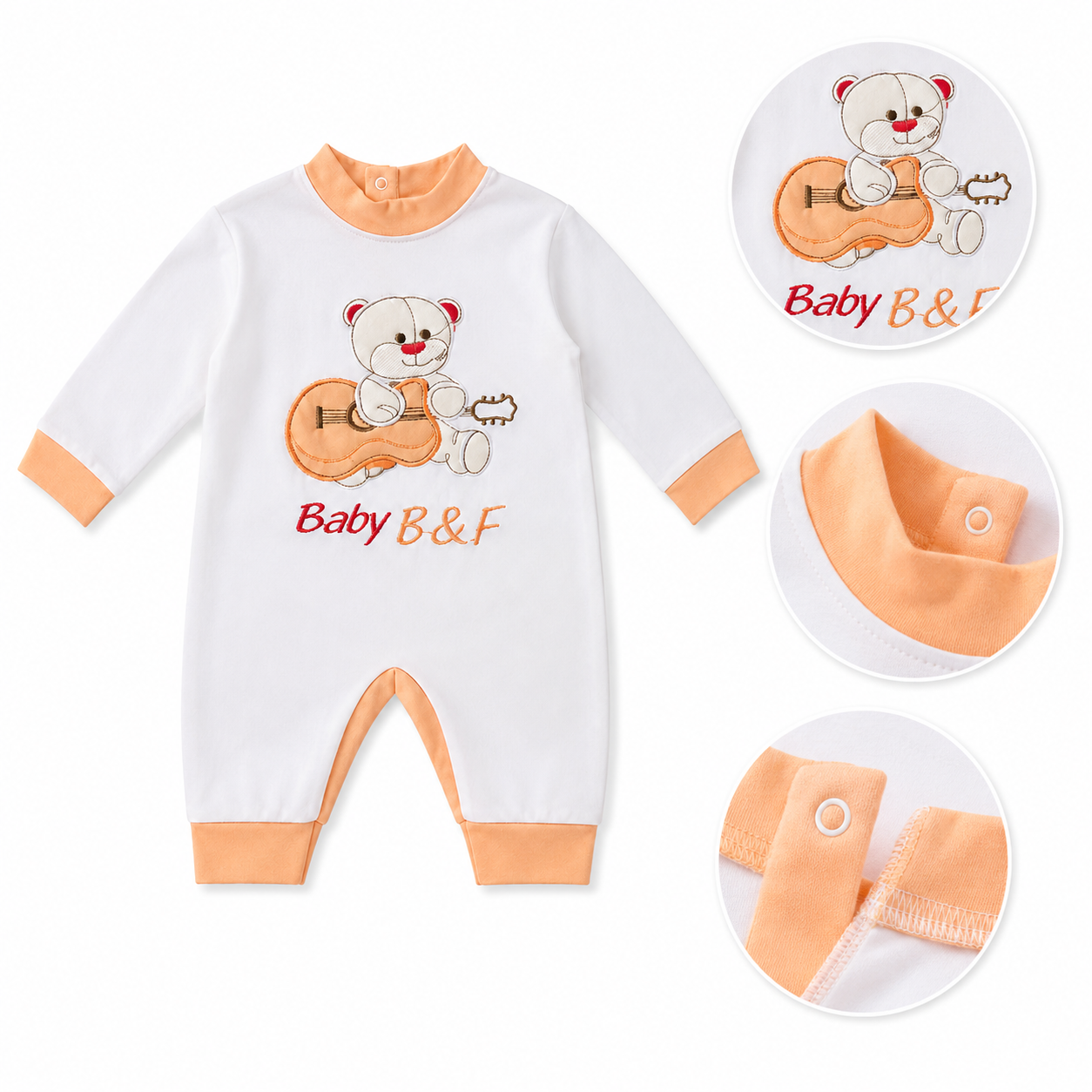 رومبر أطفال Baby Bear بأكمام طويلة، مقاس 1 سنة – صورة 3