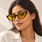 أسود بعدسه أصفر