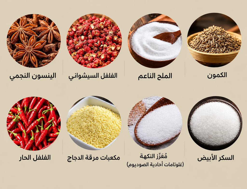 أسود وذهبي (مع ملعقة)