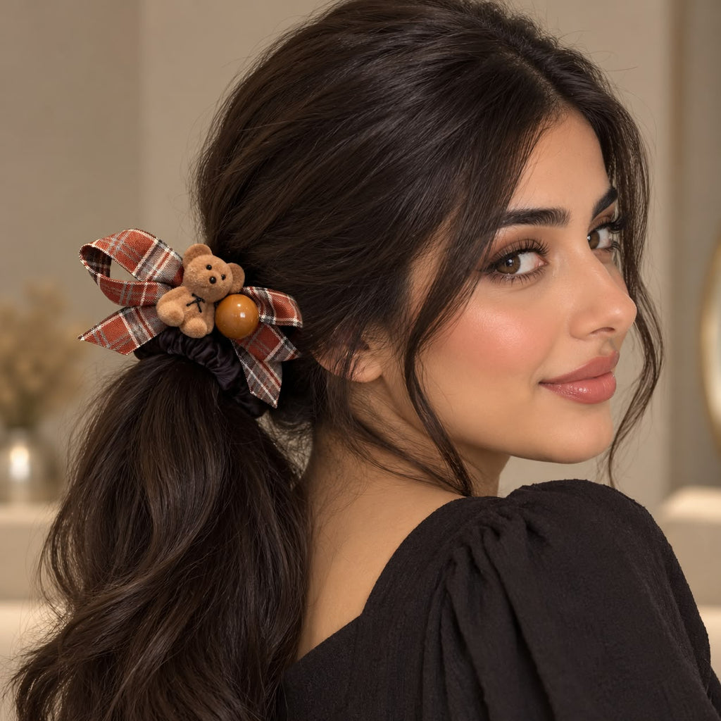 فيونكة بني قهوة داكن