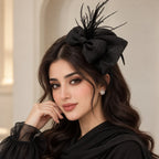 قبعة بطاقة بريش أسود