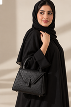 حقيبة يد نسائية جلد نعام طبيعي بتصميم فاخر