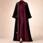 عباية نسائية مطرزة طويلة - اللون الأساسي - صورة 3